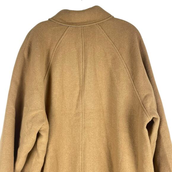 Gap Oversized Wool Blend Single Breasted Long Top Coat Camel Tan Size XL - Picture 9 of 13